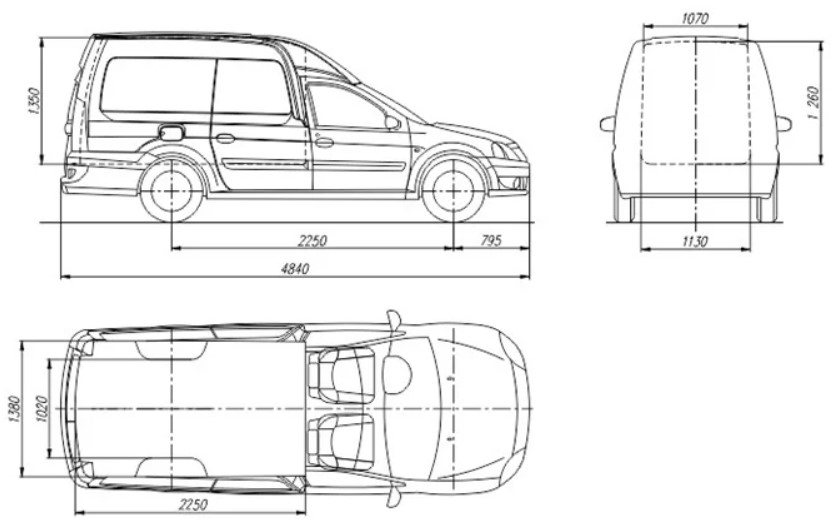 Чертеж lada largus